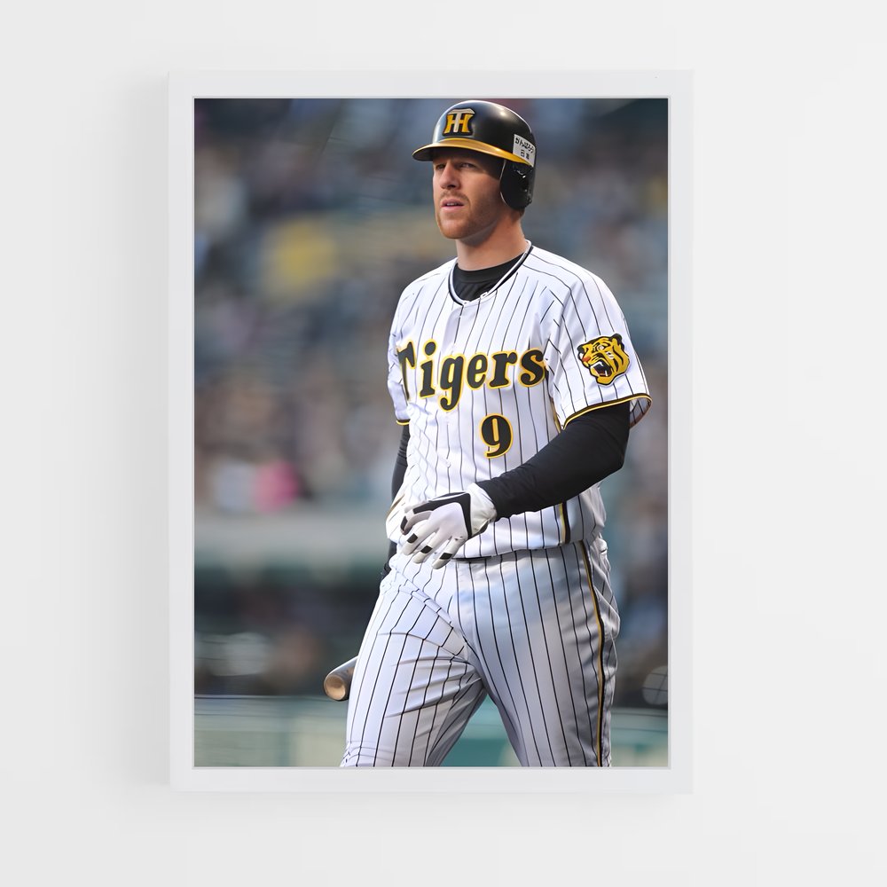 Poster Batteur des Hanshin – affiche Baseball (vue 3)